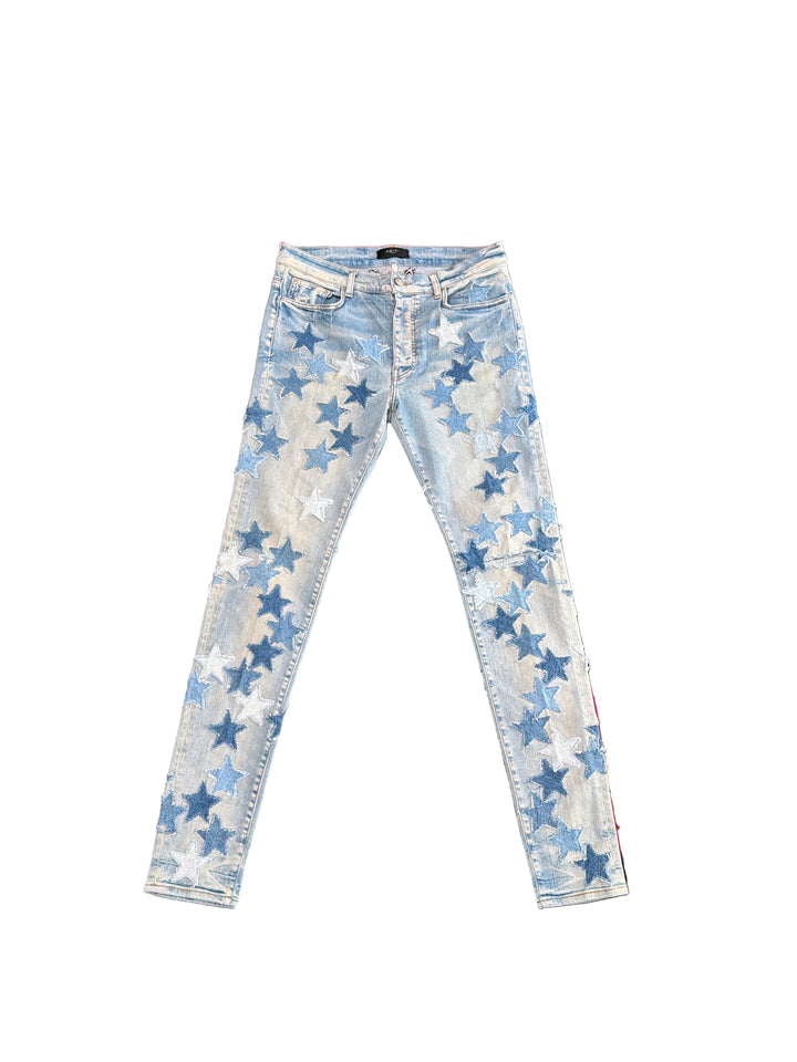 Amiri Chemist Denim On Denim Pre-Owned