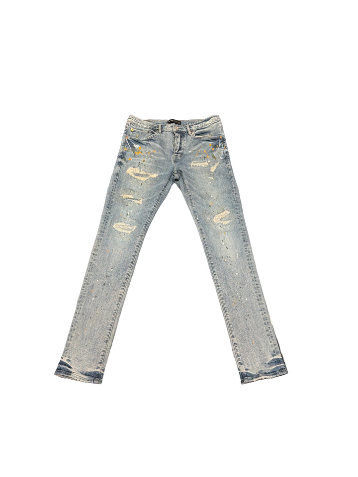 Purple Brand Distressed Paint Splatter Jeans Pre-Owned