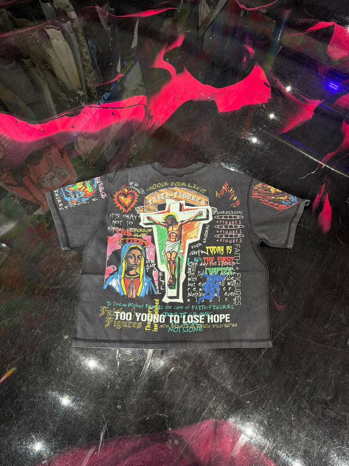 Faith + Figures Yearbook Tee ‘Black’