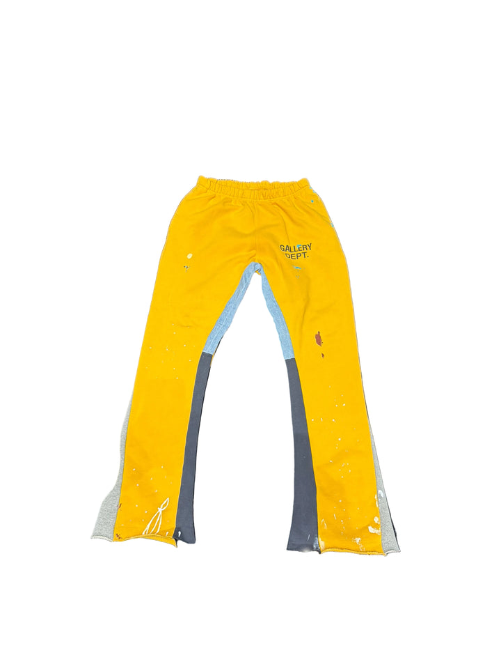 Gallery Dept Painted Flared Sweatpants ‘Yellow’ Pre-Owned