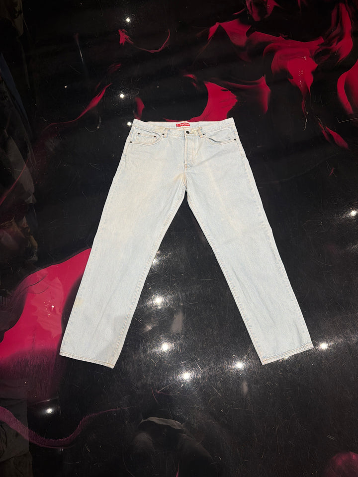 Supreme Loose Fit Jeans ‘Washed Blue’ Pre Owned