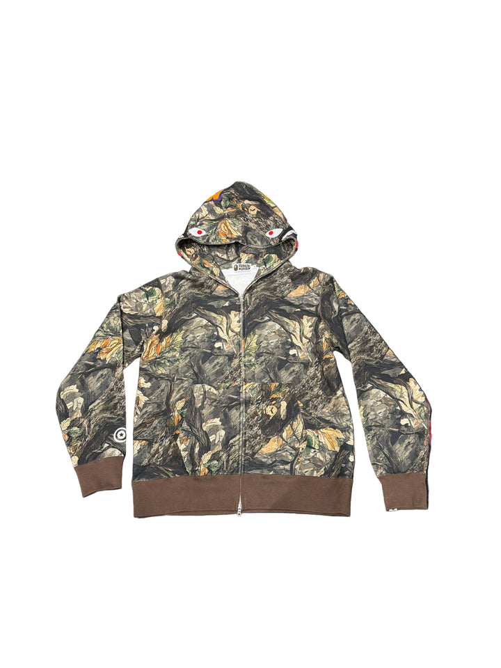BAPE Tree Edge Camo Shark Full Zip Hoodie Pre-Owned