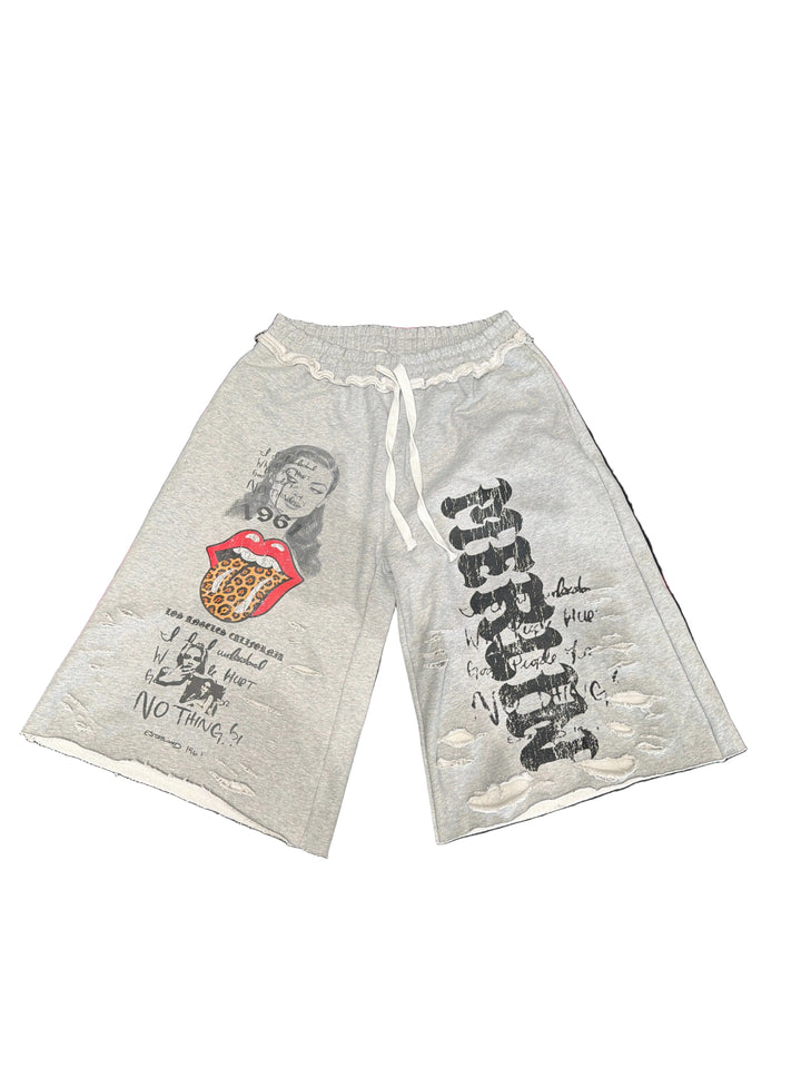 Merlins Father Rolling Stones Sweat Shorts