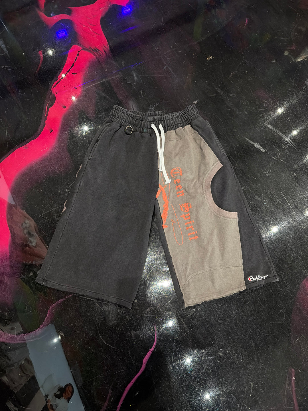 Bottega Desires Baggy Wax Sweat Shorts