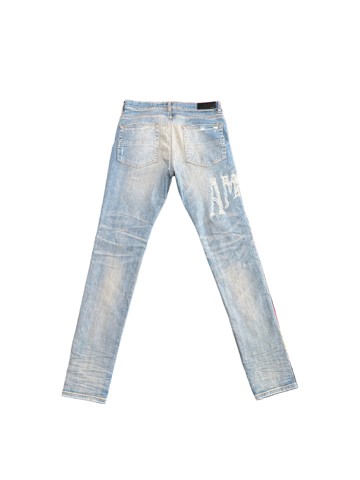 Amiri Logo Denim Patch Jeans Pre-Owned