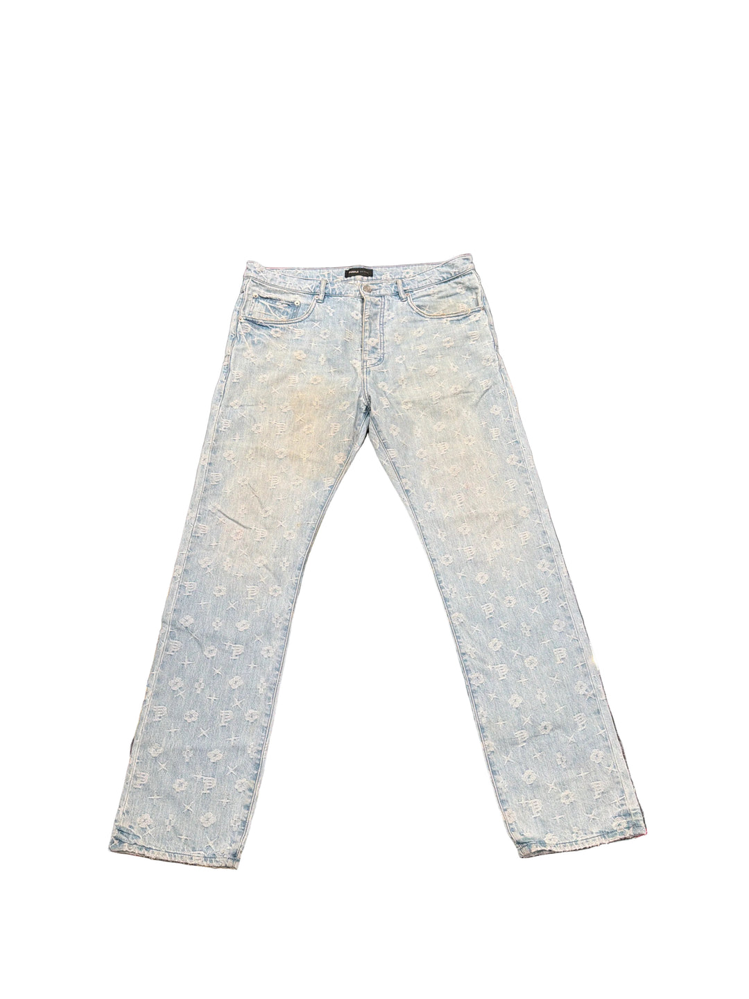 Purple Brand Monogram Denim Jeans Pre-Owned