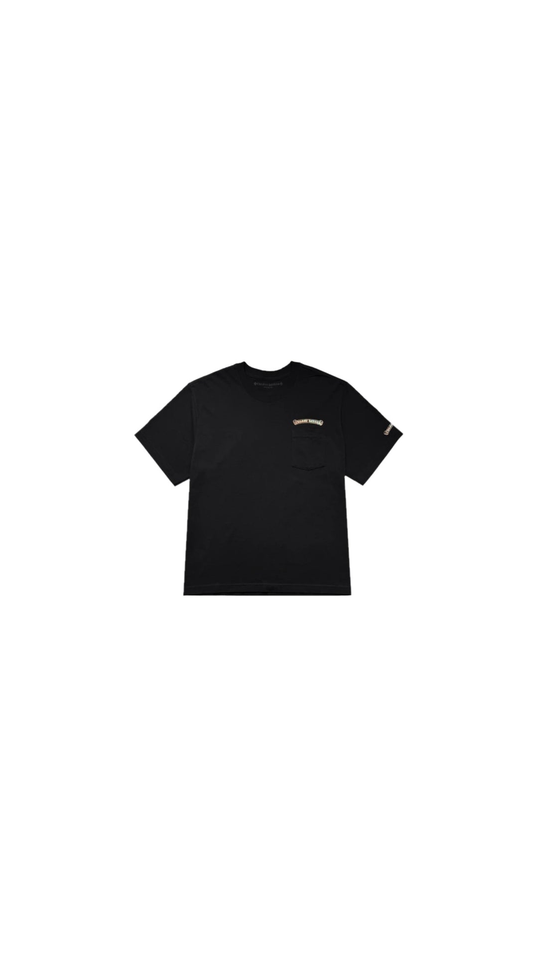 Chrome Hearts Silver Glitter Scroll Short Sleeve