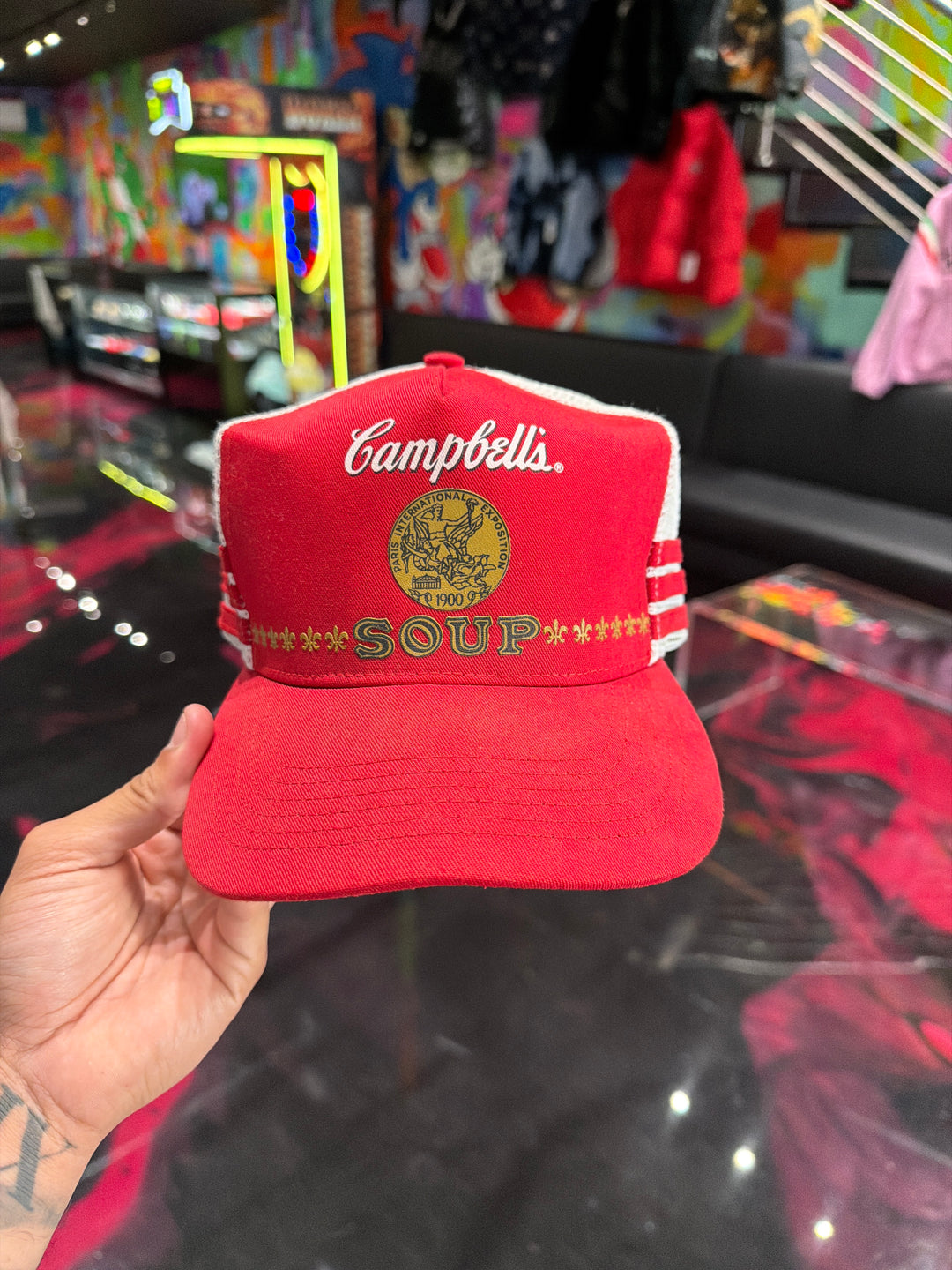 Supreme Campbells 5P Hat Red Pre-Owned