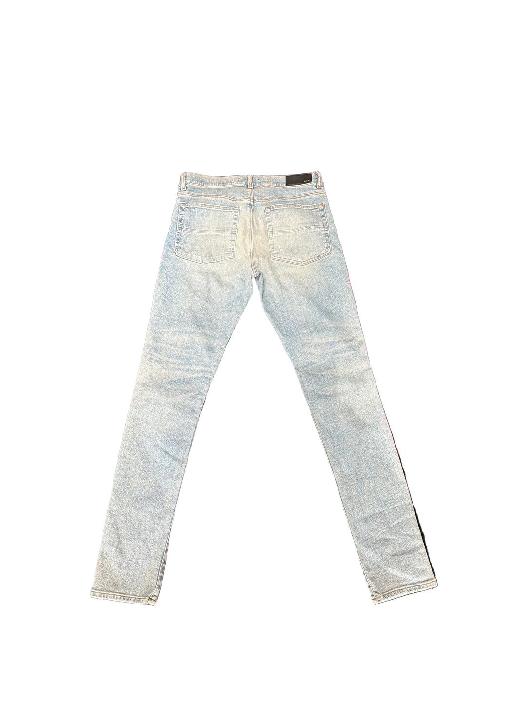 Amiri MX1 Light Blue Denim Wash White Patch