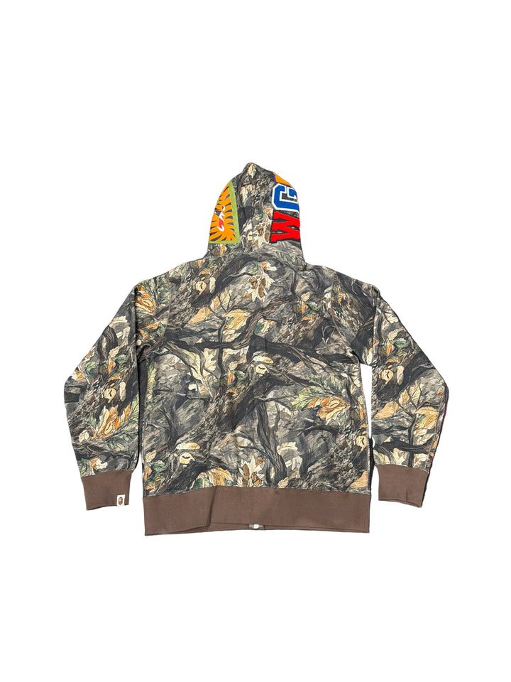 BAPE Tree Edge Camo Shark Full Zip Hoodie Pre-Owned