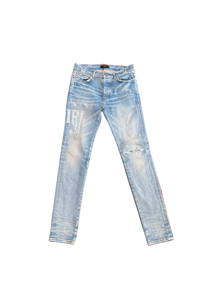 Amiri Logo Denim Patch Jeans Pre-Owned