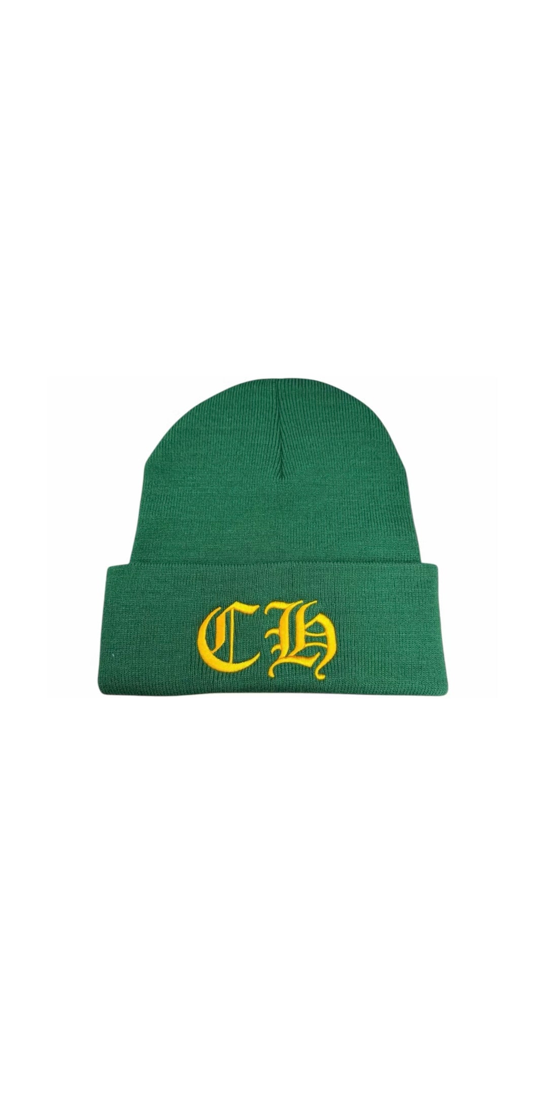 Chrome Hearts CH Logo Green Beanie
