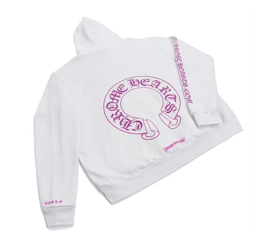 Chrome Hearts Horseshoe Hoodie Purple Glitter