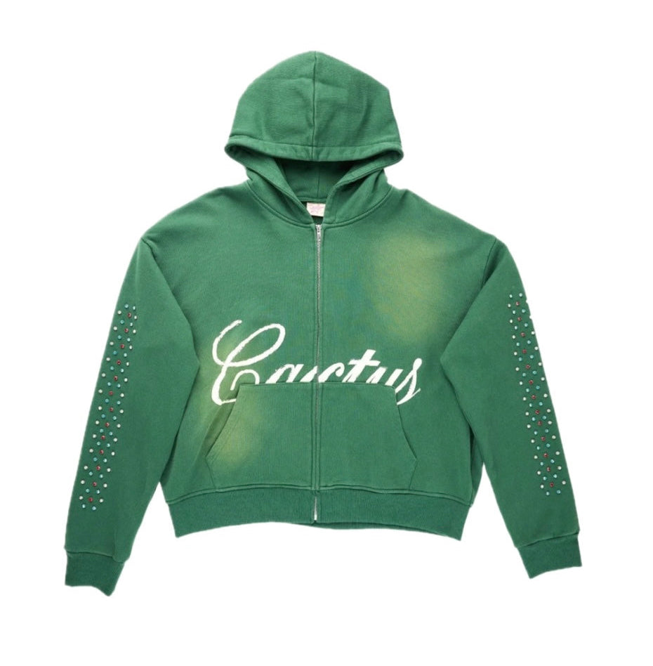 Hidden Crystal Zip Hoodie