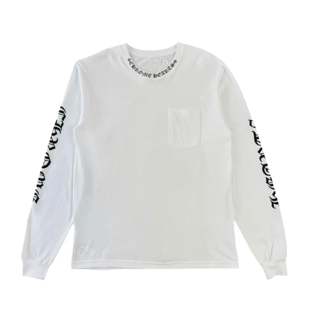 Chrome Hearts Neck Logo Long Sleeve T Shirt
