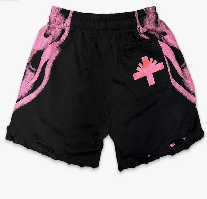 Vertabrae Skull Face Shorts