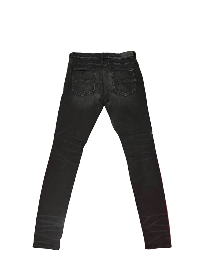 Amiri Black MX1 Green Patch Jeans Pre-Owned