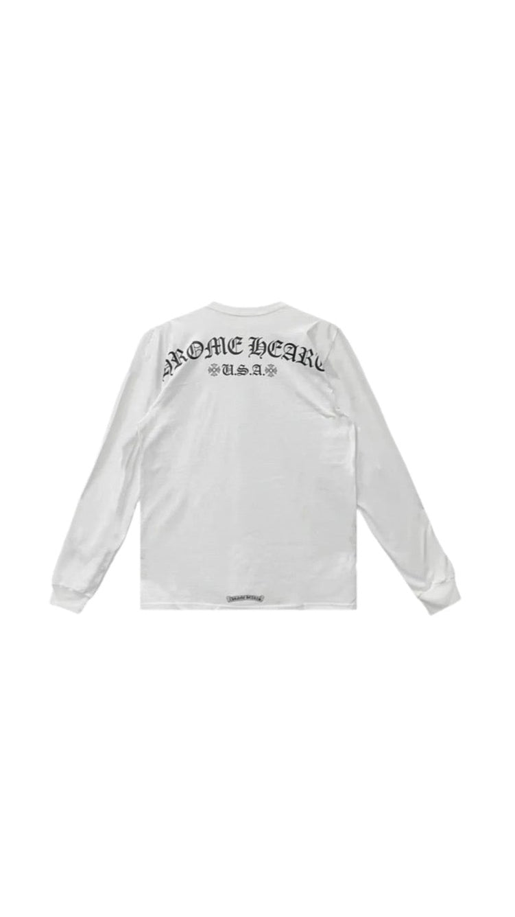 Chrome Hearts Scroll Logo USA Long Sleeve