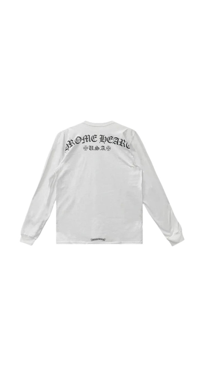 Chrome Hearts Scroll Logo USA Long Sleeve
