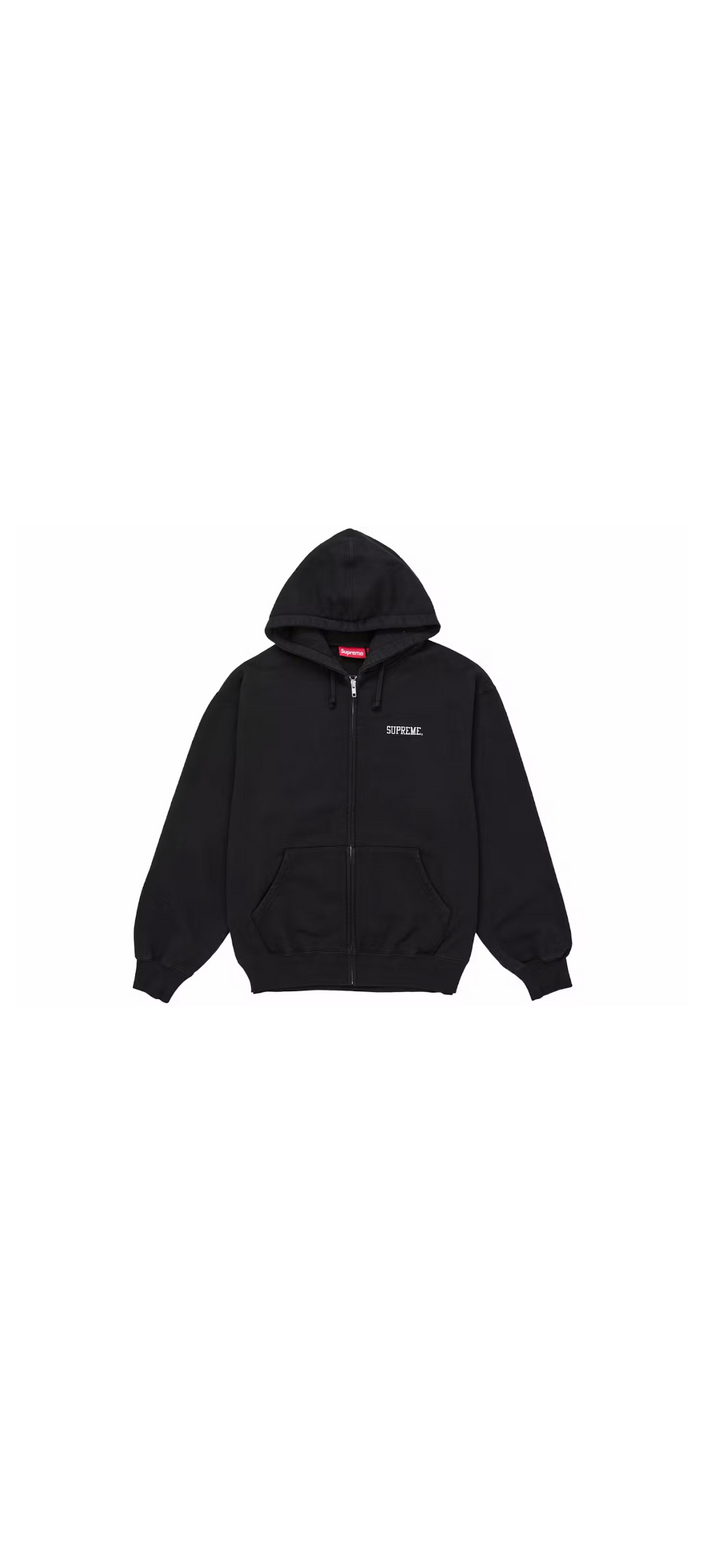 Supreme Blessed Appliqué Zip Up Hooded Sweatshirt ‘Black’
