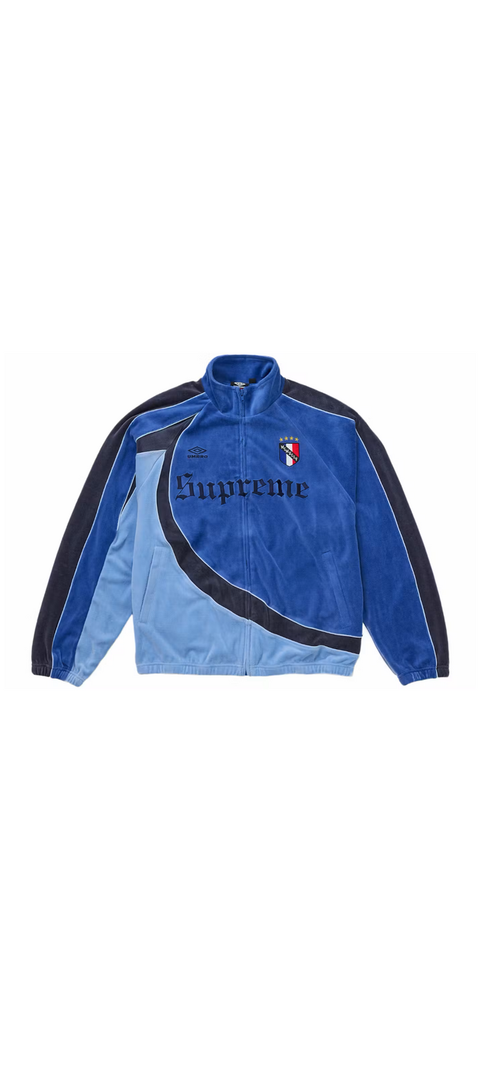 Supreme Umbro Velour Track Jacket ‘Blue’