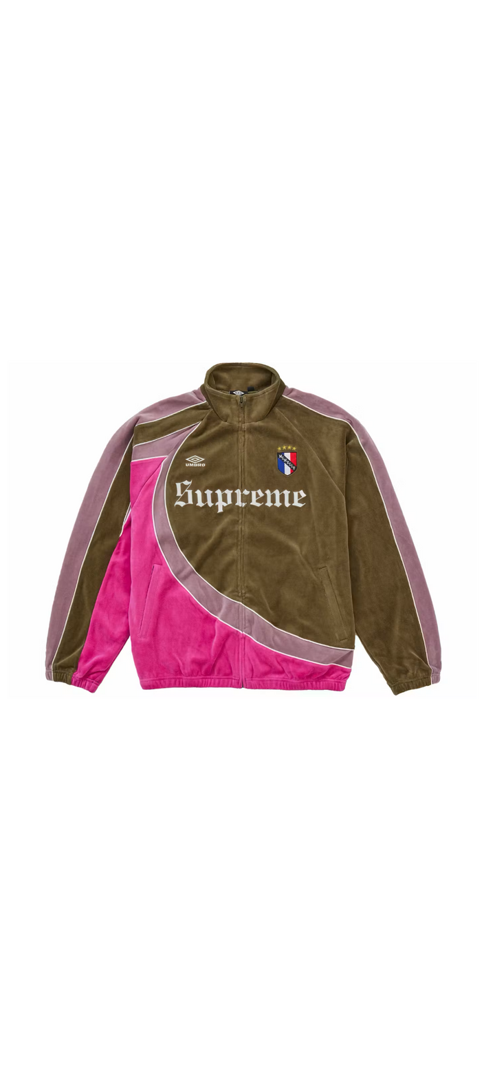 Supreme Umbro Velour Track Jacket ‘Olive’