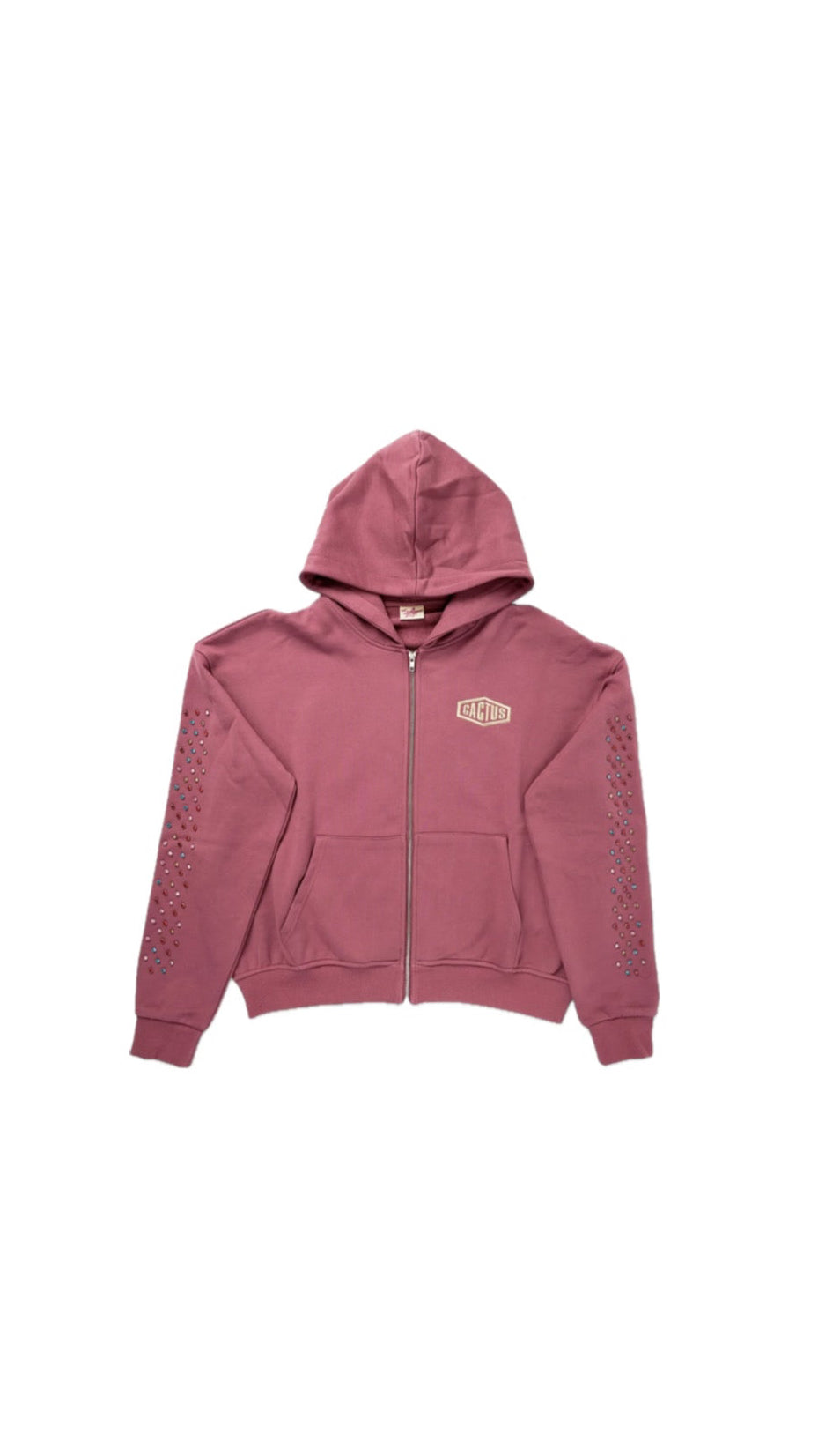 Crystal Cactus Zip Hoodie