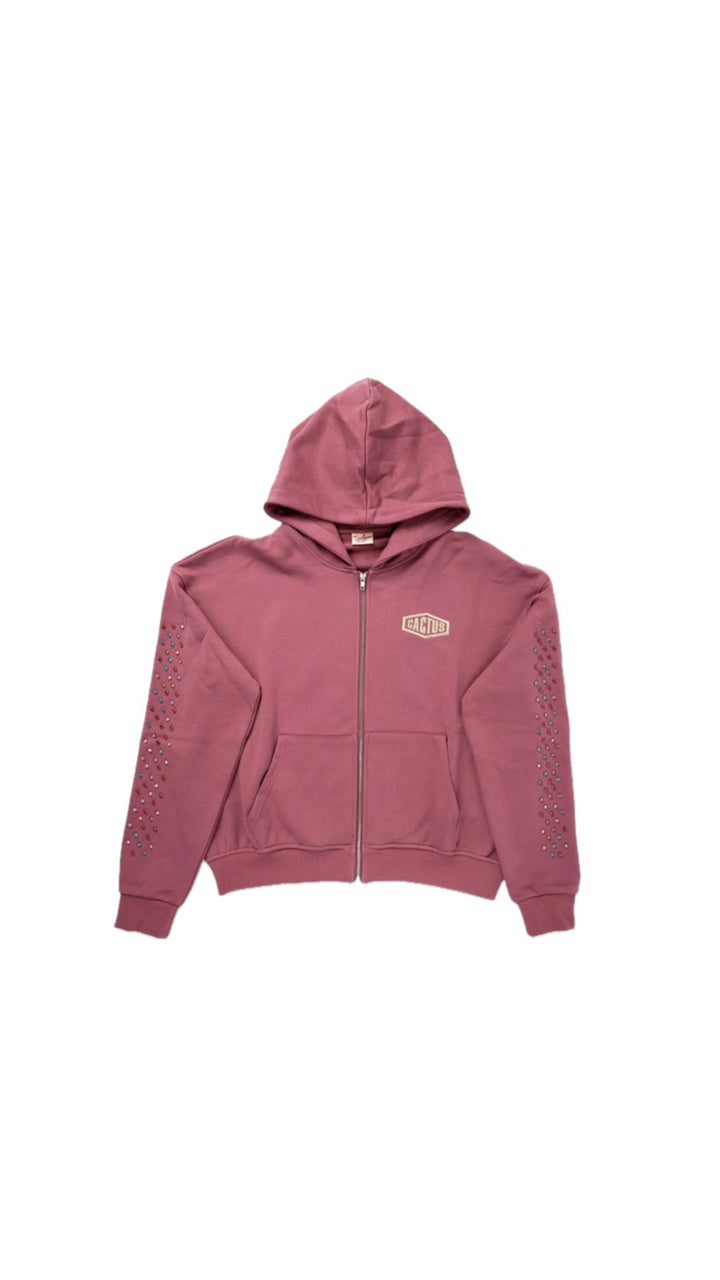 Crystal Cactus Zip Hoodie