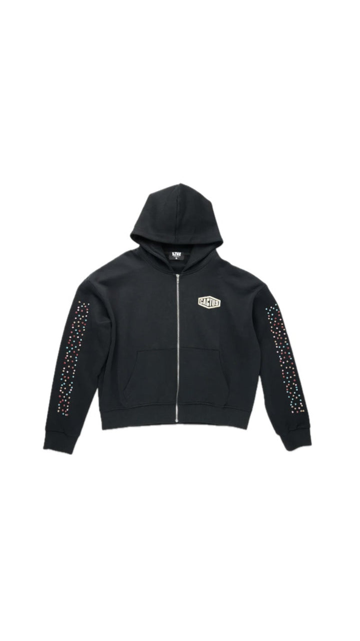 Crystal Cactus Zip Hoodie