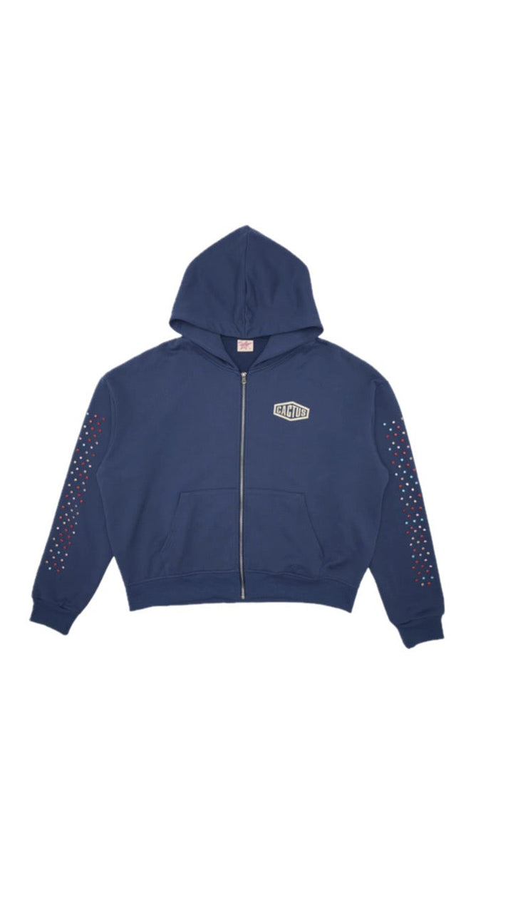 Crystal Cactus Zip Hoodie