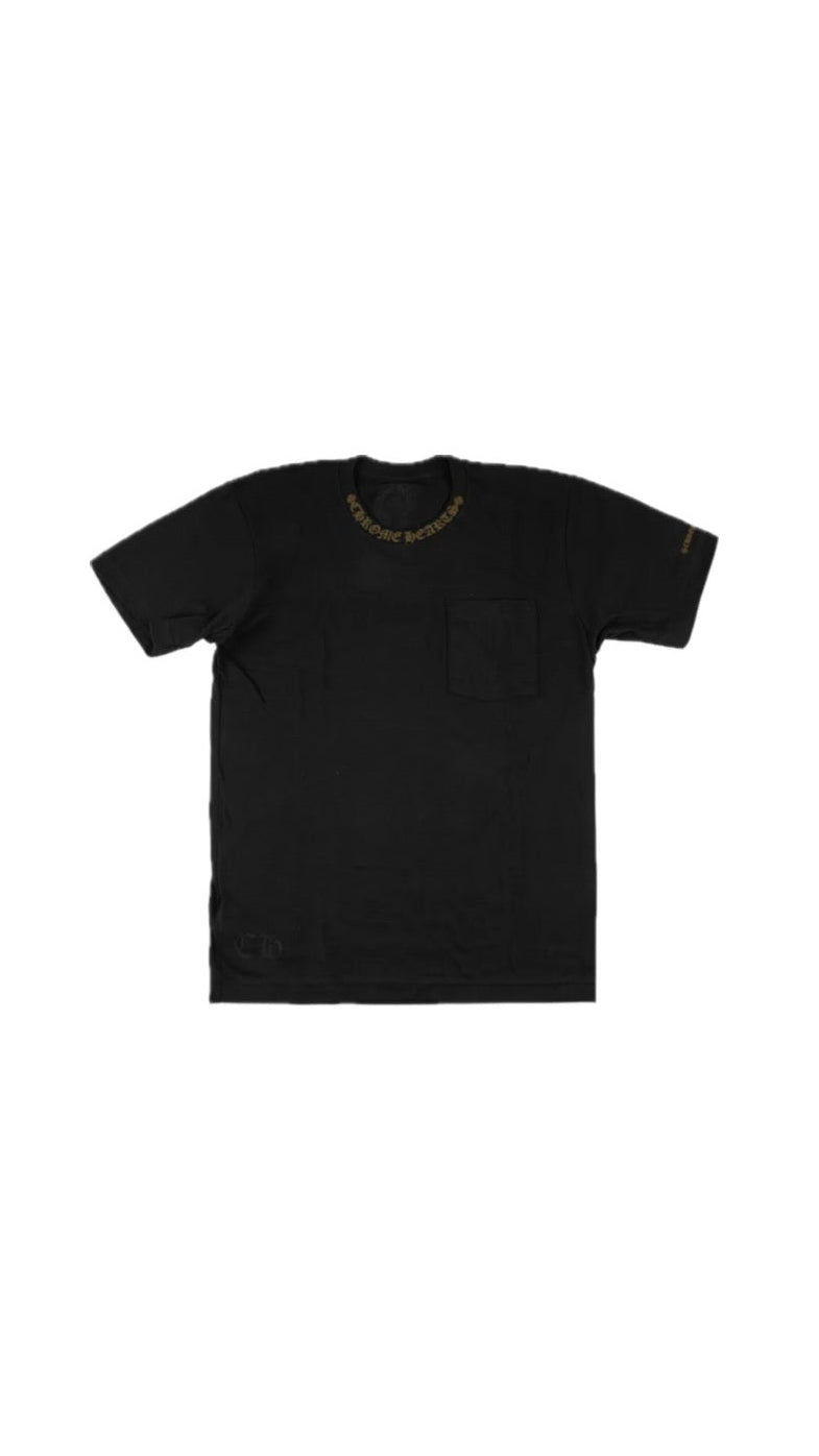 Chrome Hearts Neck Logo Olive Black T Shirt