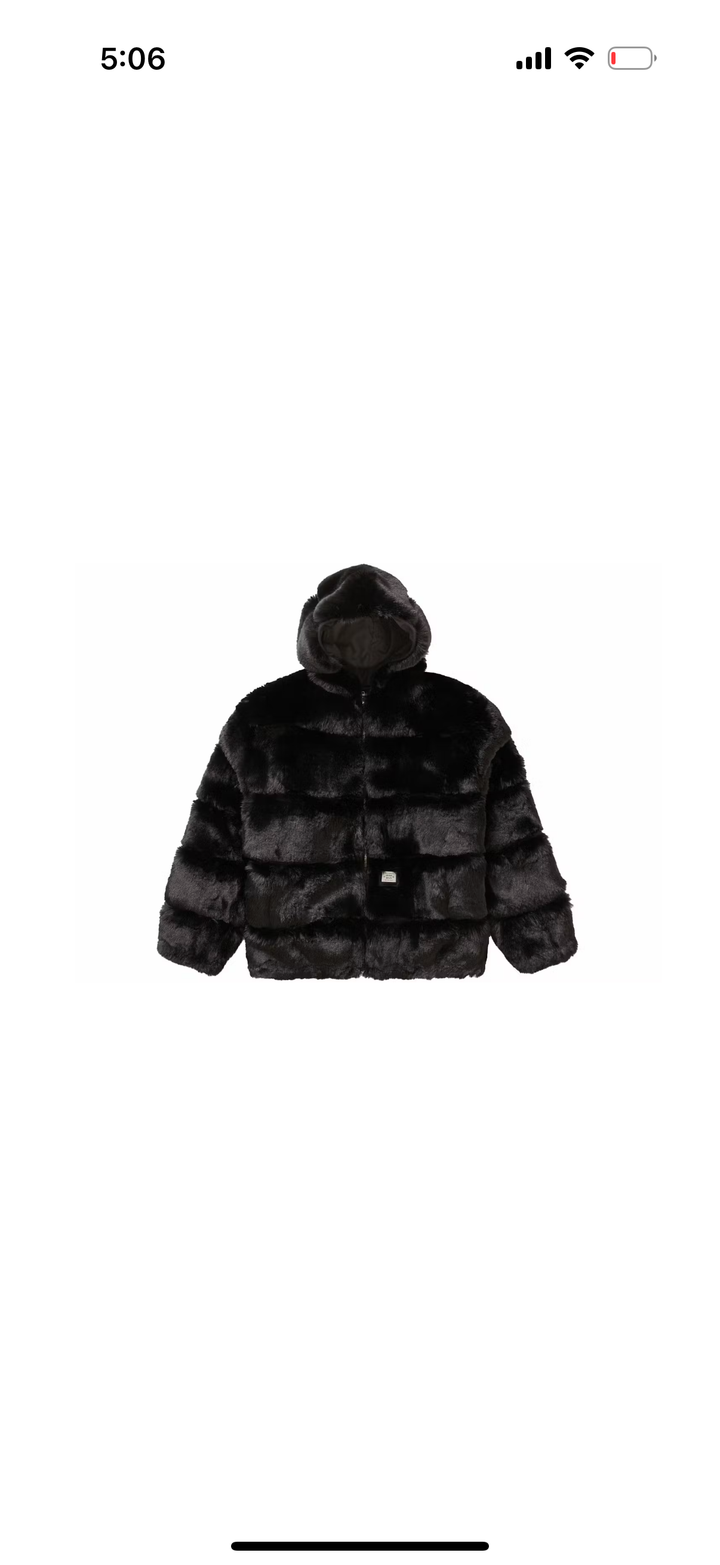 Supreme WTAP Faux Fur Hooded Jacket ‘Black’