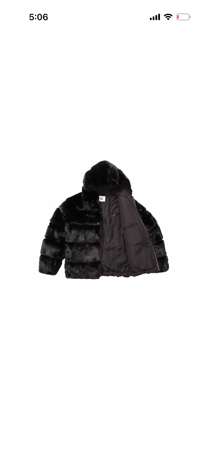 Supreme WTAP Faux Fur Hooded Jacket ‘Black’