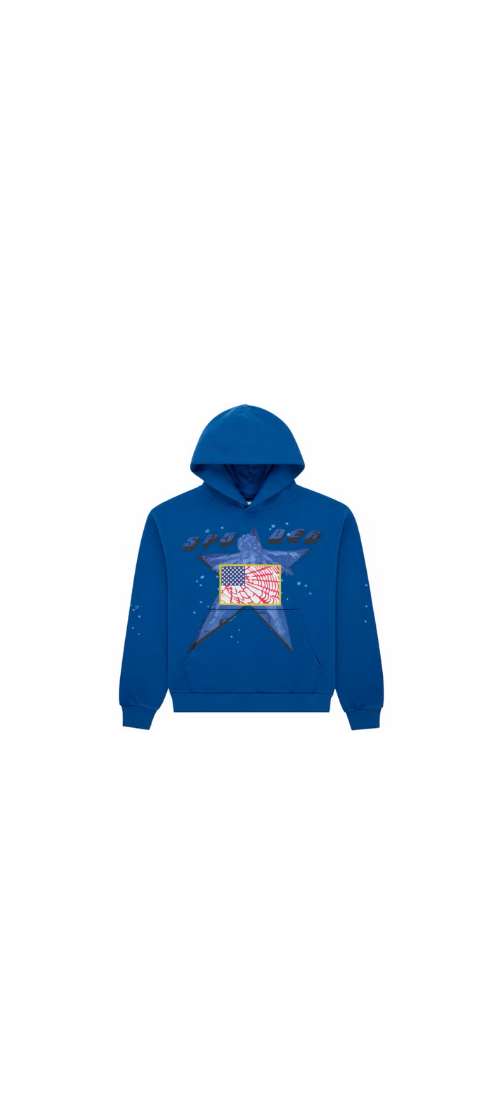 Sp5der Star Girl Hoodie ‘Blue’