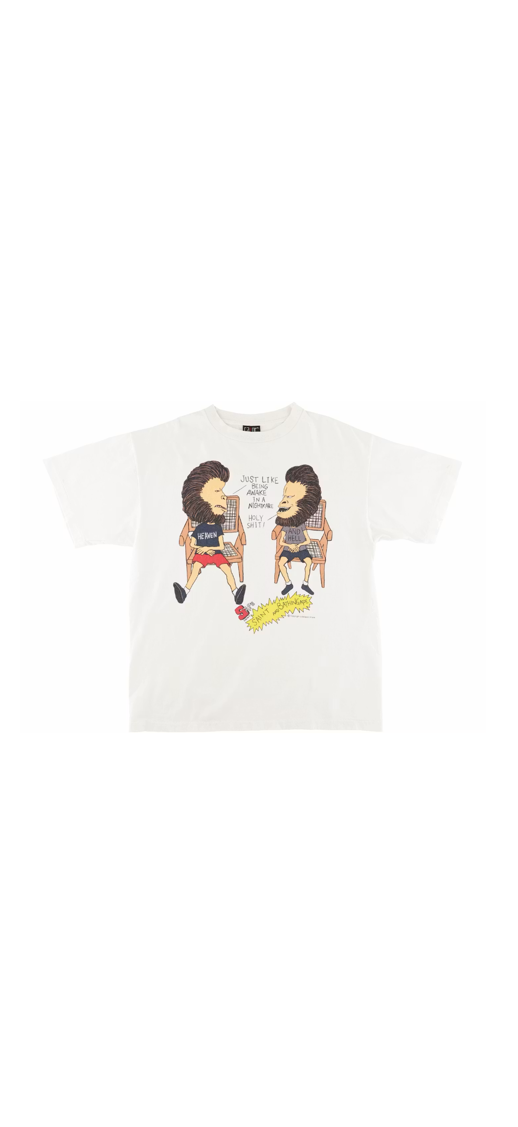 BAPE x Saint Mxxxxxx Heaven And Hell Tee ‘White’
