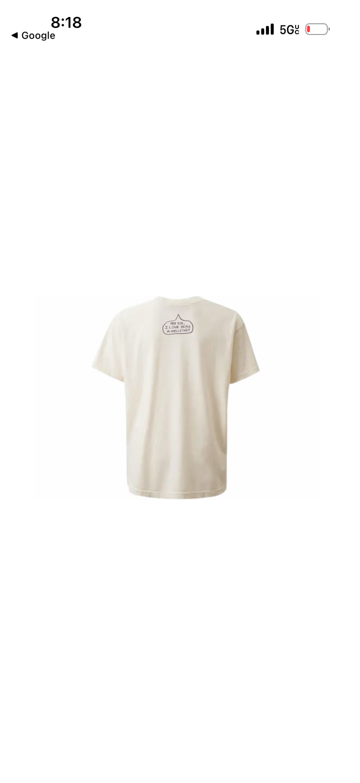 Hellstar Cartoon Cross T-Shirt ‘White’