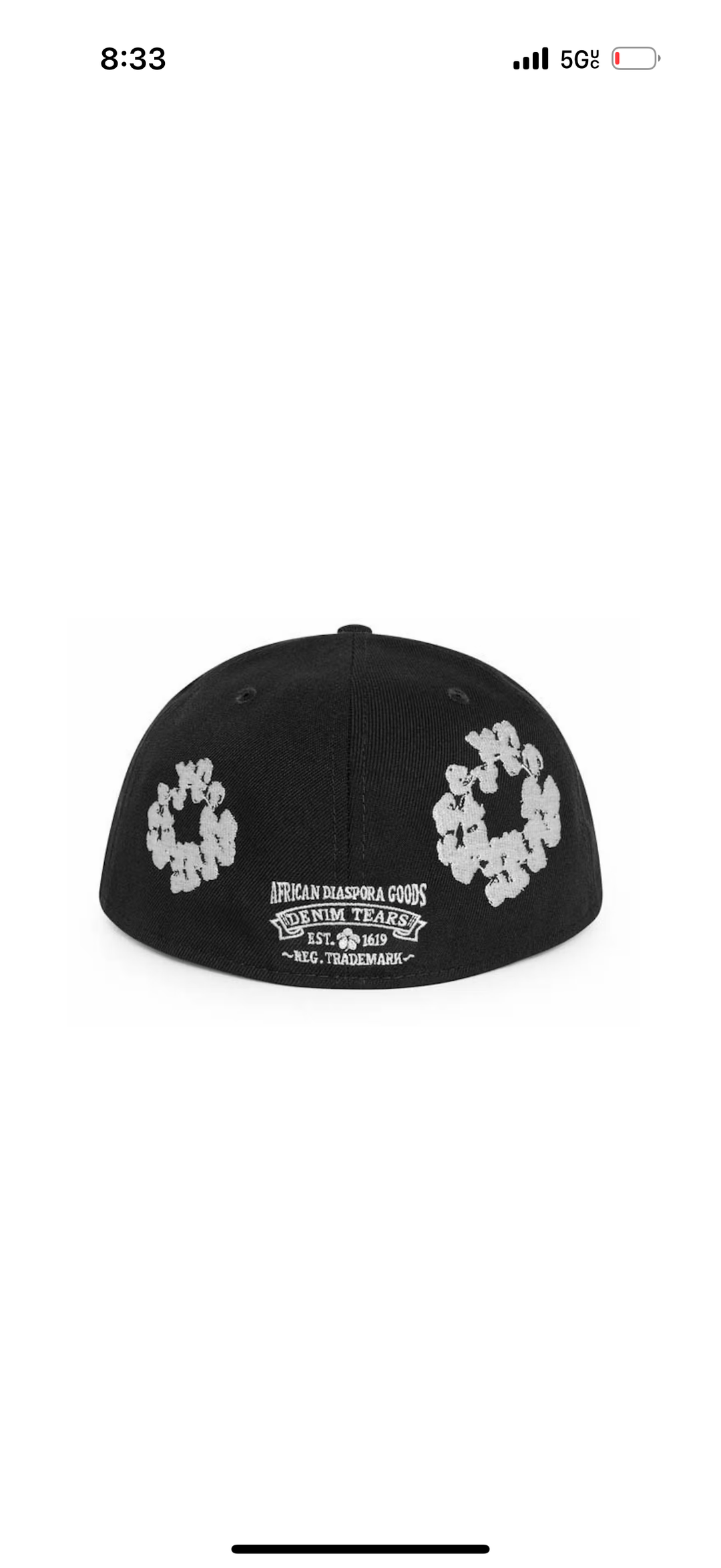 Denim Tears New Era Cotton Wreath Cap ‘Black’