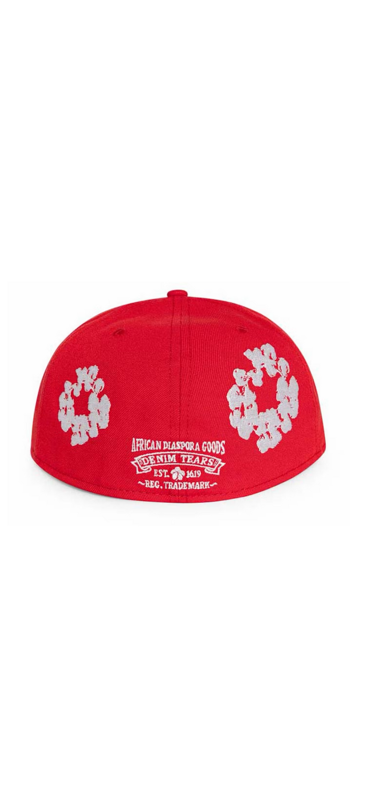 Denim Tears New Era Cotton Wreath Cap ‘Red’