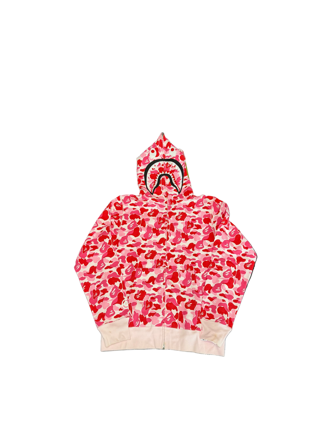 Bape Big ABC Camo Shark Full Zip Hoodie ‘Pink’ Pre-Owned