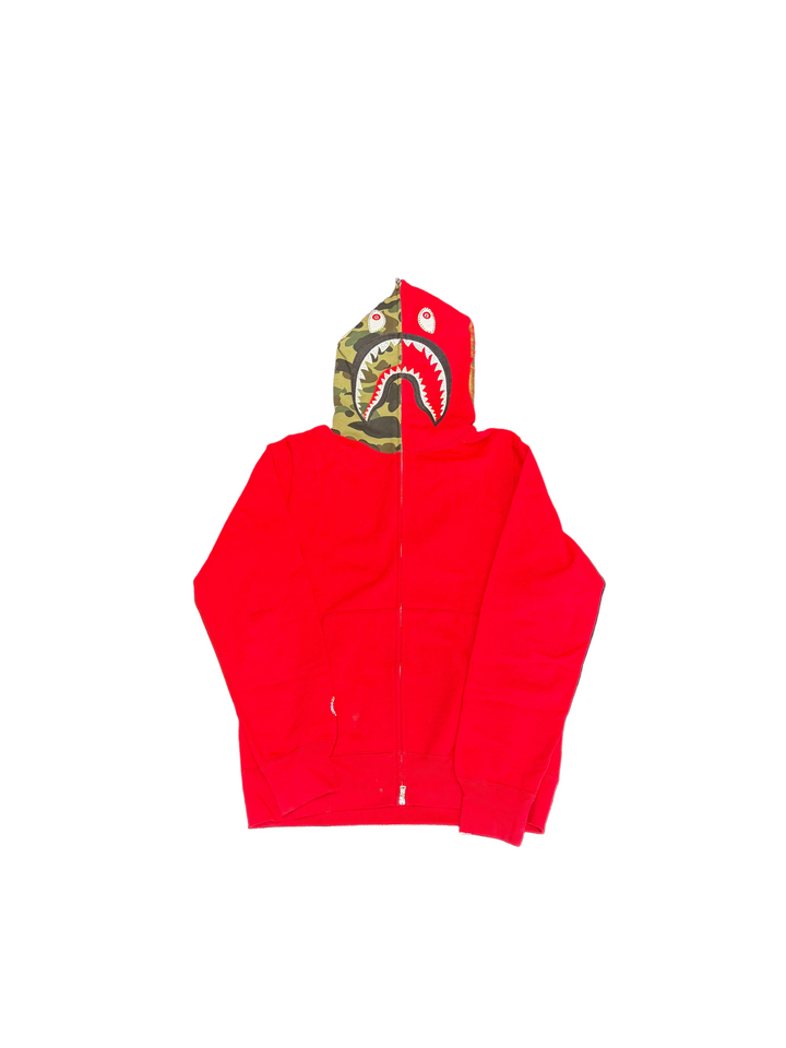 BAPE Shark Full Zip Hoodie Pre-Owned ‘Red’