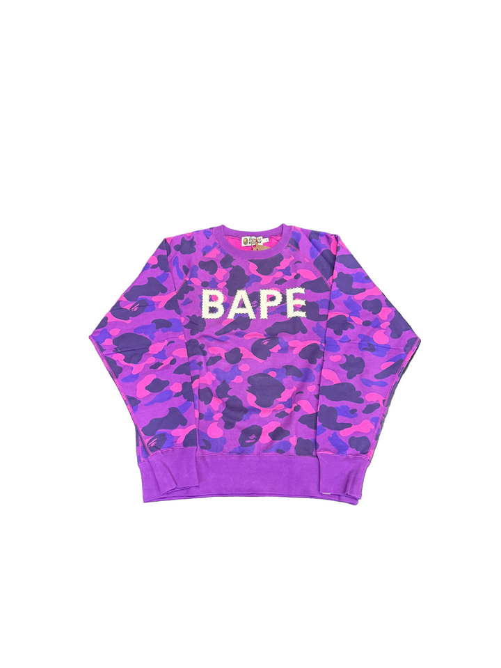 BAPE Color Camo Crystal Crewneck Pre-Owned ‘Purple’