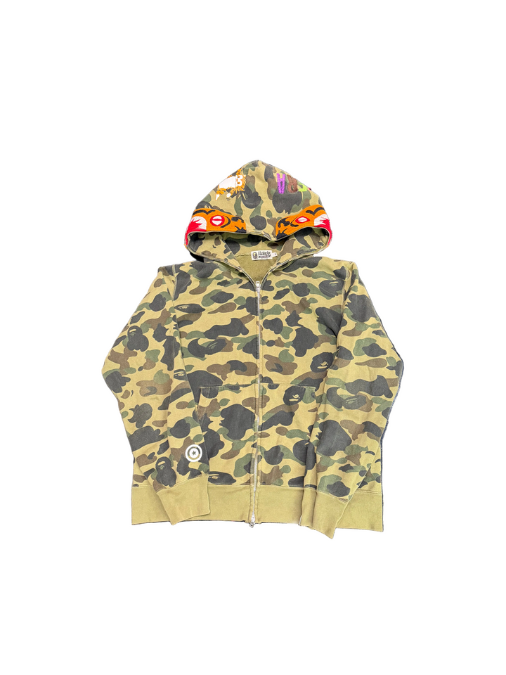 BAPE ABC Camo Tiger Full Zip Hoodie Pre-Owned ‘Green’