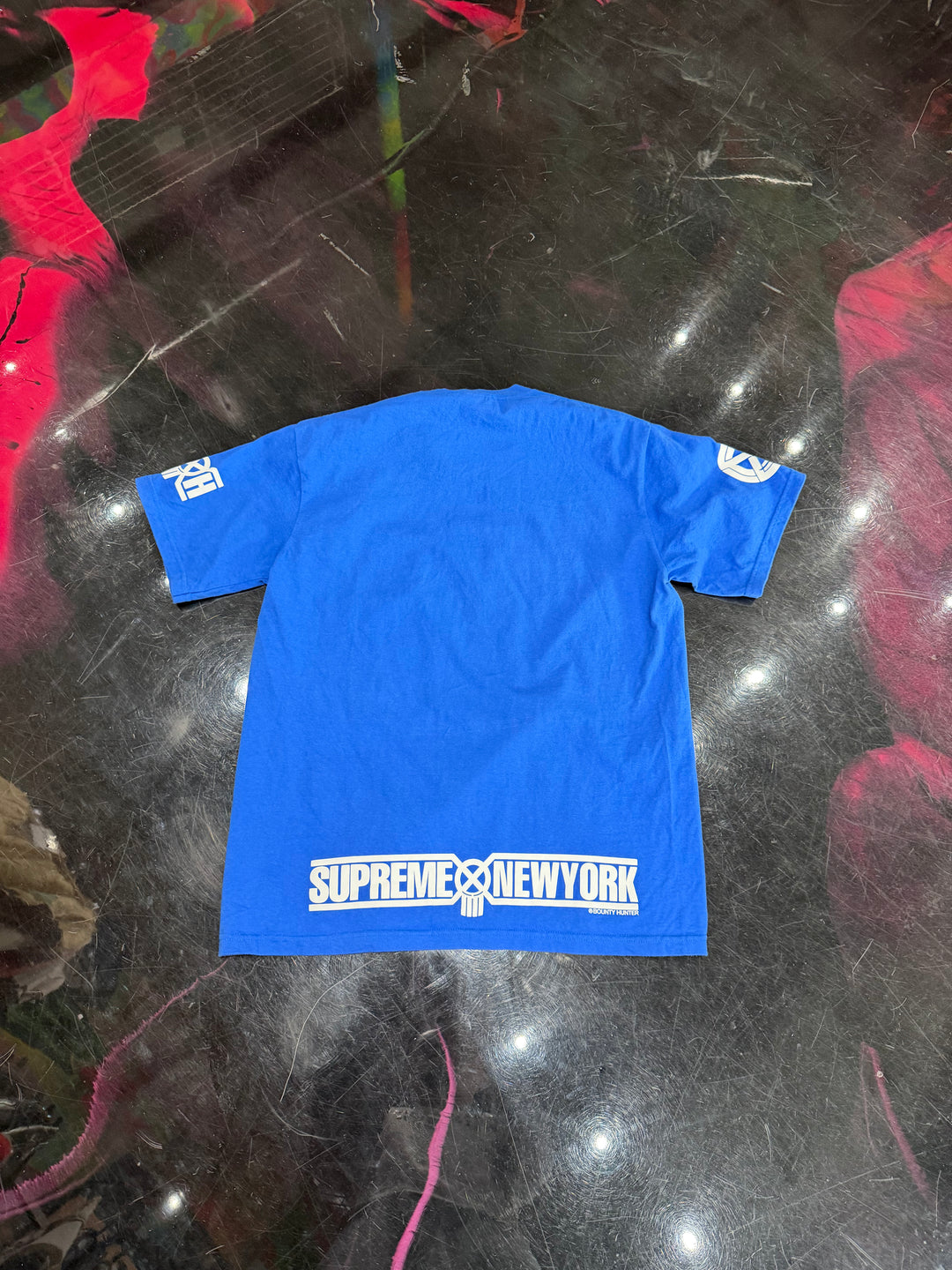 Supreme Bounty Hunters Skulls Tee ‘Blue’ Pre-Owned