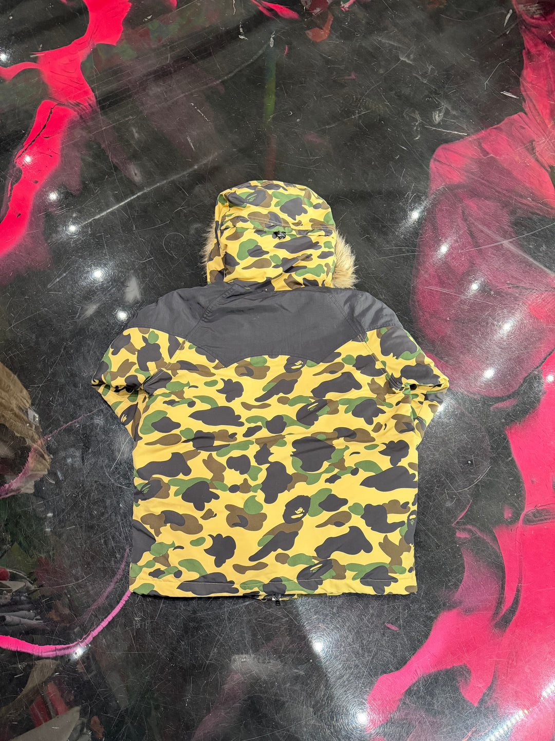 BAPE Camo Snow Down Fur Jacket Pre-Owned