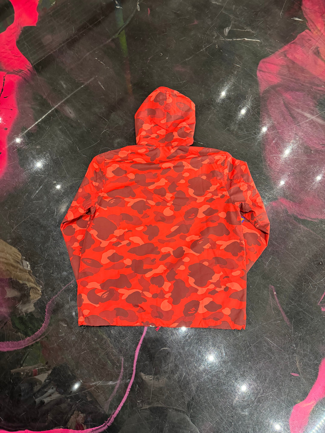 BAPE Camo Shark Hoodie Jacket ‘Red’ Pre-Owned