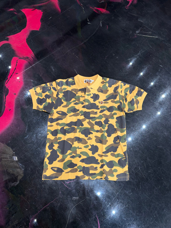 BAPE 1st Camo One Point Polo ‘Yellow’ Pre-Owned